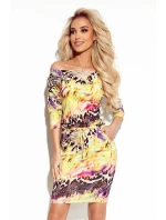 Dámské šaty 13-138 Žlutá mix - Numoco Dámské šaty 13-138 Žlutá mix - Numoco