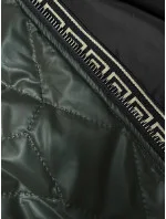 Tmavě zelená dámská bunda s ozdobným prošíváním S'West (B8146-10) Tmavě zelená dámská bunda s ozdobným prošíváním S'West (B8146-10)