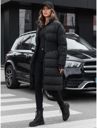 Dámská zimní dlouhá prošívaná bunda FABWARM černá FashionStreet TY4620 Dámská zimní dlouhá prošívaná bunda FABWARM černá FashionStreet TY4620