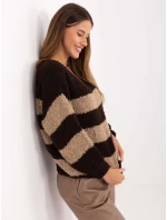 Jumper MI SW WK3031.22 tmavě hnědý Jumper MI SW WK3031.22 tmavě hnědý