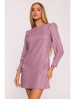 M870 Tweed mini šaty - marsala M870 Tweed mini šaty - marsala