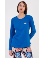 Dámské pyžamo dlouhé Květy