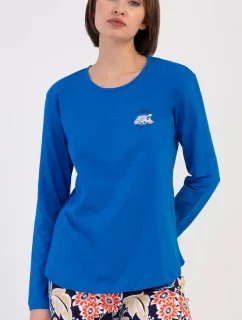 Dámské pyžamo dlouhé Květy