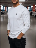 FashionStreet pánské bílé tričko s dlouhým rukávem LX0564 FashionStreet pánské bílé tričko s dlouhým rukávem LX0564