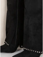 Dámské semišové černé boty FashionStreet ZY1330