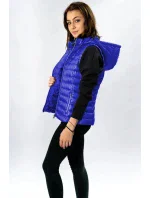 Prošívaná lesklá dámská vesta v chrpové barvě (7000) Prošívaná lesklá dámská vesta v chrpové barvě (7000)