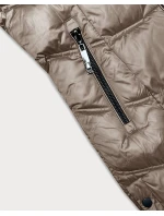 Béžová dlouhá dámská zimní bunda s kapucí S'west (B8198-12)