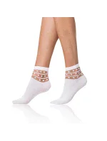 Dámské ponožky s ozdobným lemem TRENDY COTTON SOCKS - BELLINDA - bílá Dámské ponožky s ozdobným lemem TRENDY COTTON SOCKS - BELLINDA - bílá