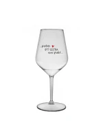 PROTOŽE BÝT SESTRA NENÍ PRDEL - čirá nerozbitná sklenice na víno 470 ml