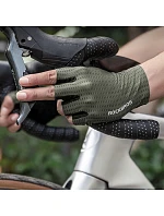 Prodyšné cyklistické rukavice Rockbros, krátké prsty, velikost: L - zelené