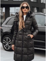 Dámská zimní prošívaná bunda s kapucí černá FashionStreet TY5489 Dámská zimní prošívaná bunda s kapucí černá FashionStreet TY5489