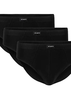 Pánské slipy 3 pack 006 black - Atlantic