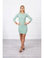 Šaty s ozdobnými knoflíky tmavě mátové Šaty s ozdobnými knoflíky tmavě mátové