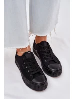 Dámské Textilní Tenisky Na Platformě Big Star RR274775 Černé