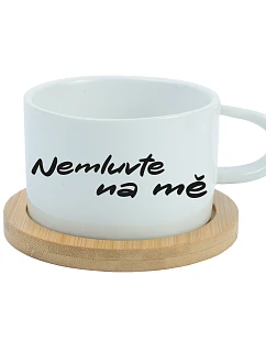 NEMLUVTE NA MĚ - bílý hrníček makronka 200 ml