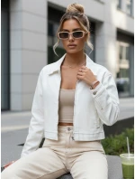 Dámská džínová bunda bílá FashionStreet TY5599