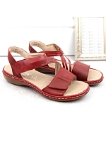 Kožené pohodlné sandály Rieker W RKR685 red