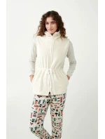 Vamp - Béžová fleecová vesta 21657 - Vamp Vamp - Béžová fleecová vesta 21657 - Vamp