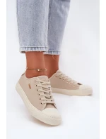 Dámské plátěné tenisky Big Star – béžové Dámské plátěné tenisky Big Star – béžové