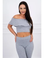 Sada s volánkem šedá