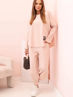 Komplet new punto bluza + spodnie tmavě pudrově růžová