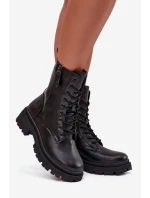 Dámské pracovní kotníky s vyhříváním s dvojitým zipem černé Perlina