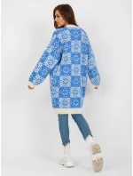 Dámský svetr LC SW 0301 bílý a modrý