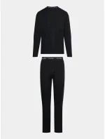 Pánské pyžamo L/S PANT SET 000NM2510E UB1 černé - Calvin Klein