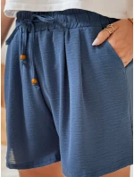 Dámské látkové šortky SUMMER TRIP blue FashionStreet SY0434 Dámské látkové šortky SUMMER TRIP blue FashionStreet SY0434