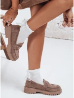 Dámské semišové béžové mokasíny FashionStreet ZY1126 Dámské semišové béžové mokasíny FashionStreet ZY1126