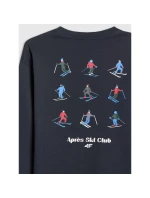 Chlapecké tričko s potiskem a dlouhým rukávem 4F 4FJRAW25TLONM587-31S