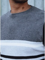 Pánský šedočerný svetr FashionStreet WX2206 Pánský šedočerný svetr FashionStreet WX2206