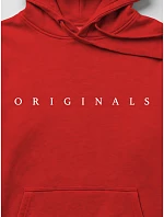 Pánská mikina s kapucí a potiskem ORIGINALS, červená, FashionStreet NX5151BX Pánská mikina s kapucí a potiskem ORIGINALS, červená, FashionStreet NX5151BX