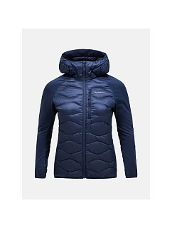 Bunda Peak Performance W Helium Down Hybrid Hood, tmavě modrá – M