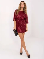 Šaty MI SK 69514.69 bordó Šaty MI SK 69514.69 bordó