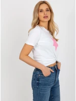 Tričko RV TS 8626.00 bílá a růžová Tričko RV TS 8626.00 bílá a růžová