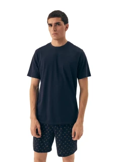 Pánské pyžamo 42601 Shore dark blue - HENDERSON