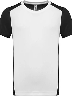 Kariban ProAct PA 4016 Dětské kontrastní sportovní tričko 20.4016 white/black