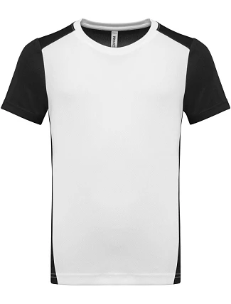Kariban ProAct PA 4016 Dětské kontrastní sportovní tričko 20.4016 white/black Kariban ProAct PA 4016 Dětské kontrastní sportovní tričko 20.4016 white/black