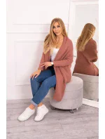 Svetr s netopýřími rukávy tmavě růžový Svetr s netopýřími rukávy tmavě růžový