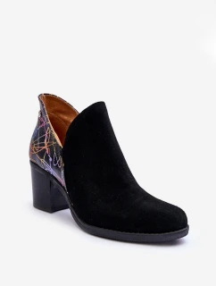 Dámské kožené boty na sloupu Maciejka 04492-99 černé