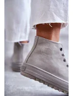 Dámské Tenisky Big Star Vysoké Zateplené Šedé GG274070 Dámské Tenisky Big Star Vysoké Zateplené Šedé GG274070