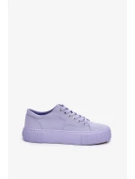 Dámské textilní tenisky Big Star – fialové