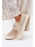 Dámské slip-on tenisky Big Star – béžové