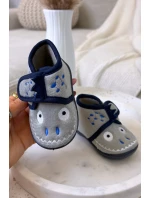 Dětské bačkory na suchý zip – šedé Jeselle Dětské bačkory na suchý zip – šedé Jeselle