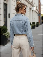 Dámská džínová košile na knoflíky, světle modrá, FashionStreet DY0489