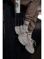 Dámské tenisky na masivní podešvi světle béžové Nevela