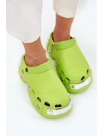 Dámské sandály na masivní platformě limetkové Korina