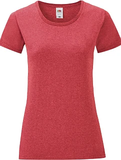 Fruit of the Loom Lady-Fit Iconic 150 T Dámské tričko 16.1432 heather red