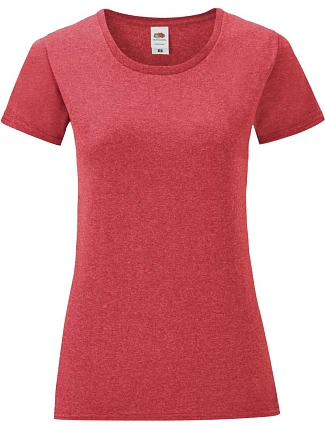 Fruit of the Loom Lady-Fit Iconic 150 T Dámské tričko 16.1432 heather red